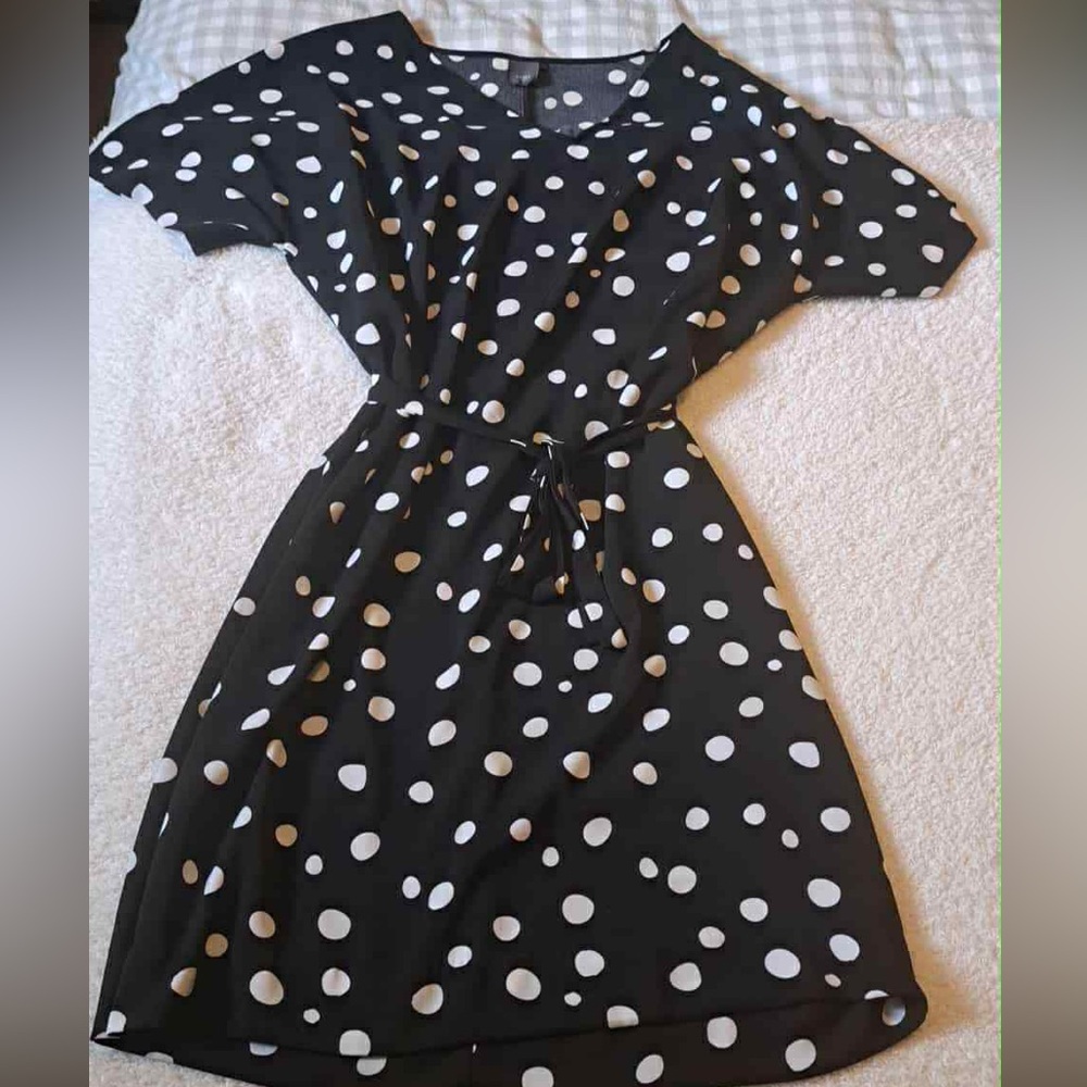 Black and White Polka Dot Dress ICHI